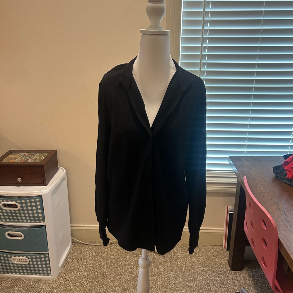 CAbi Black Blazer Classic Knit Suit Jacket